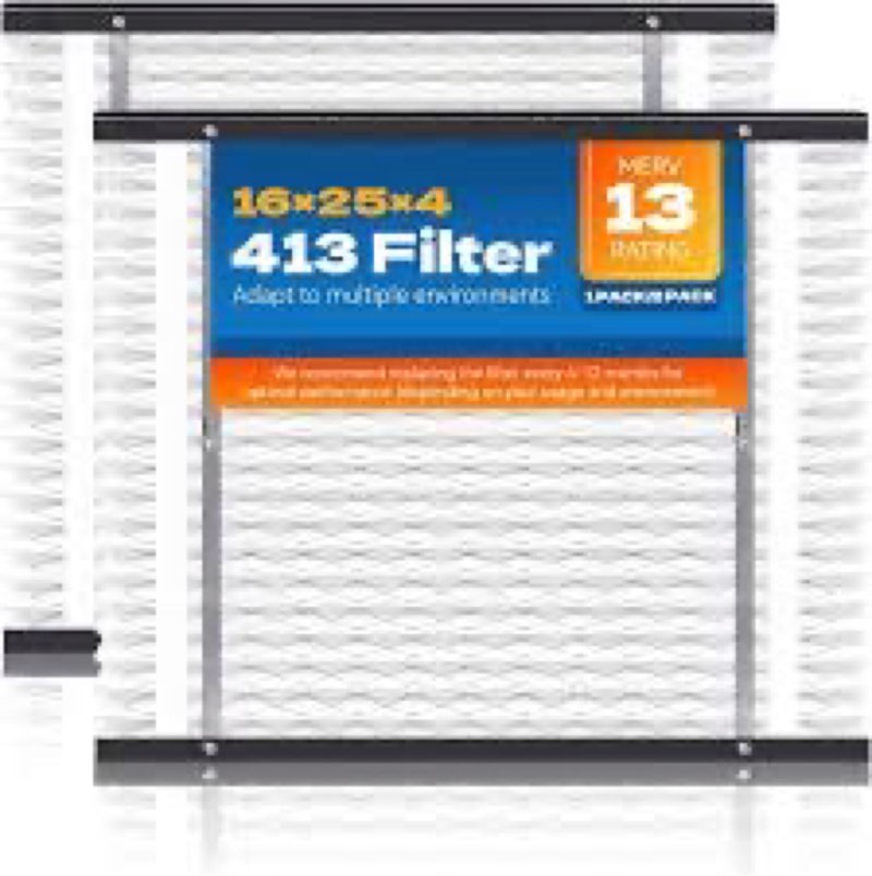 2-Pack 413 Replacement Filter Compatible with AprilAire Whole House Air Purifiers, Models 1410, 1610