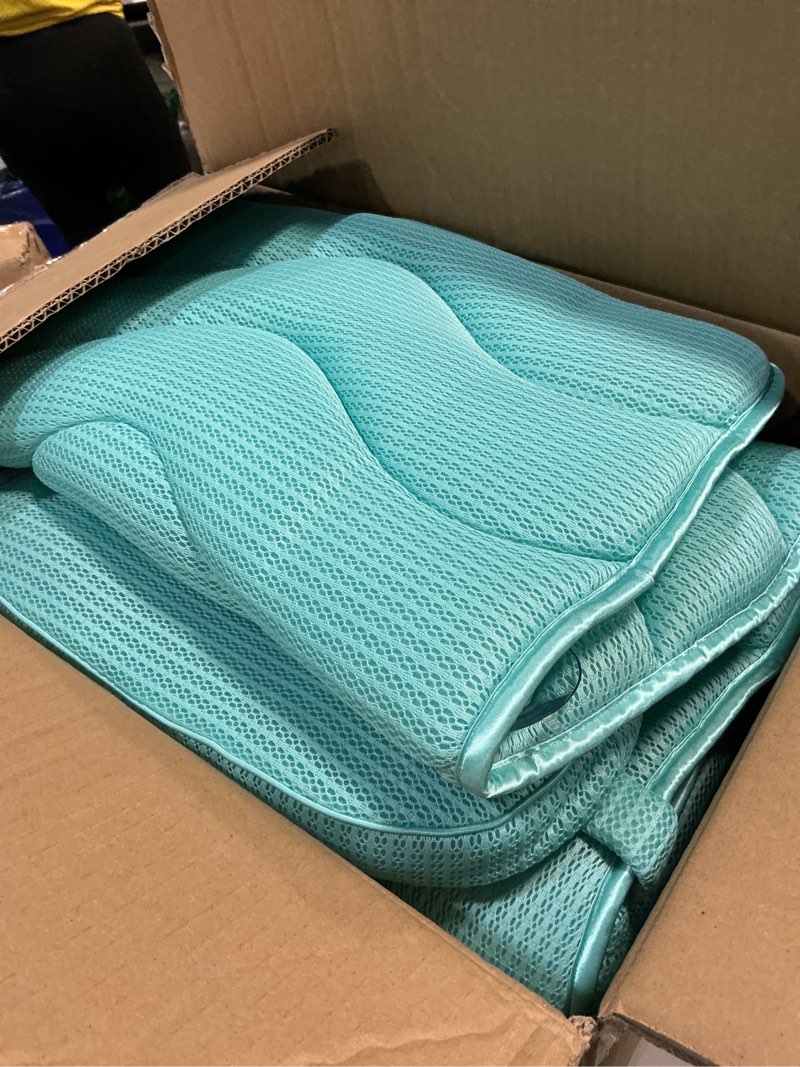 Condition photo showing Good Condition for full body bath pillow for bathtub - extra long 61’’ bath pillows for tub, ergonomic 4d air mesh tub pillow with head, neck & lumbar support, bathtub pillow spa cushion with non-slip suction cups