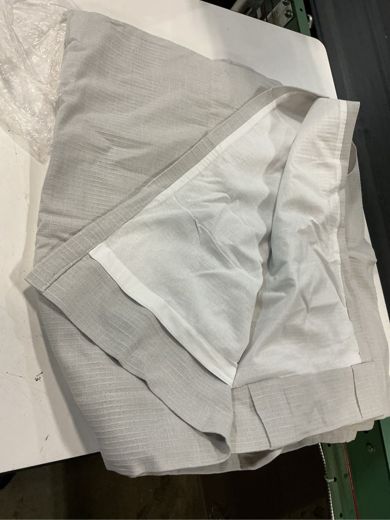Condition photo showing Good Condition for cotton slub curtain, 48x108, cloud