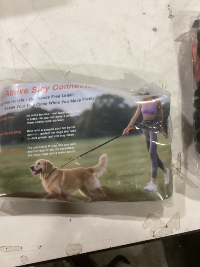 Condition photo showing New/Like New for Hands Free Dog Leash with Lightweight Running Belt, Bungee Leash for Running Walking Hiking Adjustable,Reflective,Durable,Heavy Duty for Small,Medium,Large Dogs (8–120 lbs)(Red)