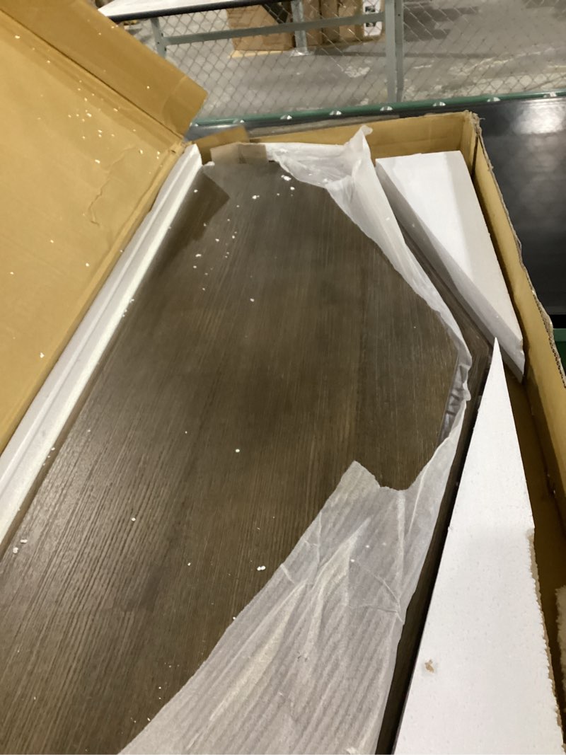 Condition photo showing New/Like New for Kitstorack 2-Pack Narrow Console Table with Adjustable Height (25"-33") & 2 Power Outlets, Skinny Behind Couch Table, 79" Long x 5.9" Wide Sofa Side Table for Living Room, Rustic Brown