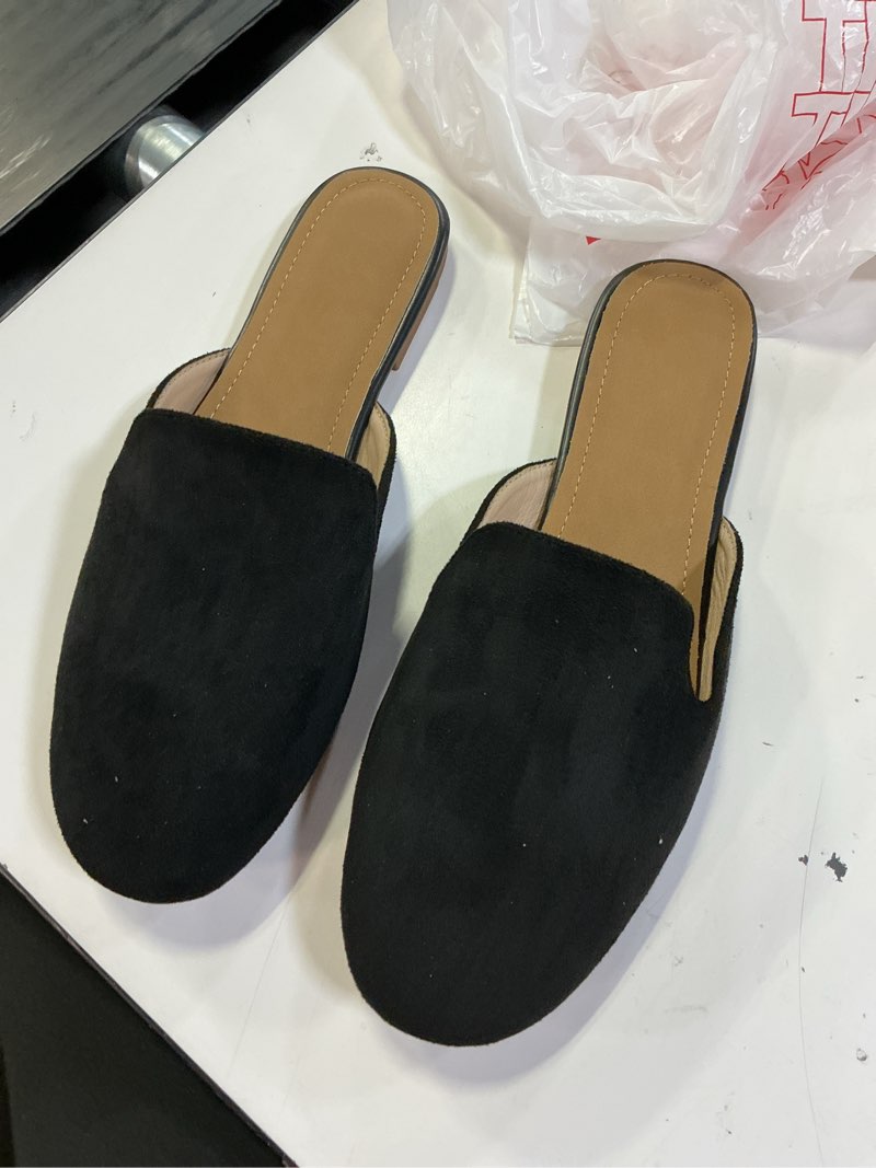 Condition photo showing Good Condition for ecetana mules for women backless flat slides shoes ladies slip-on loafers size 41