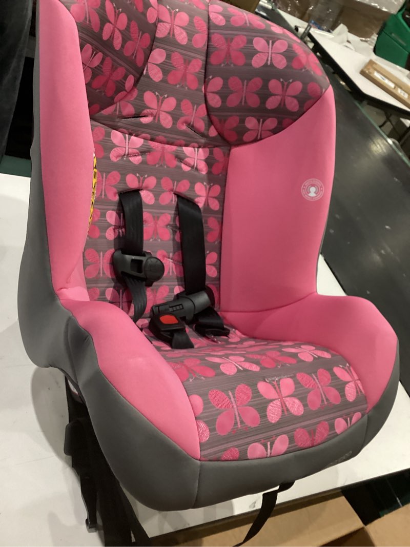 Condition photo showing As Is for cosco kids scenera extend infant & toddler convertible car seat, pink butterfly