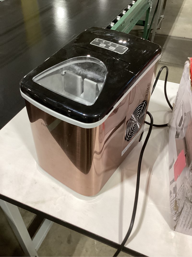 frigidaire efic117-sscopper-com stainless steel ice maker, 26lb per day, copper stainless