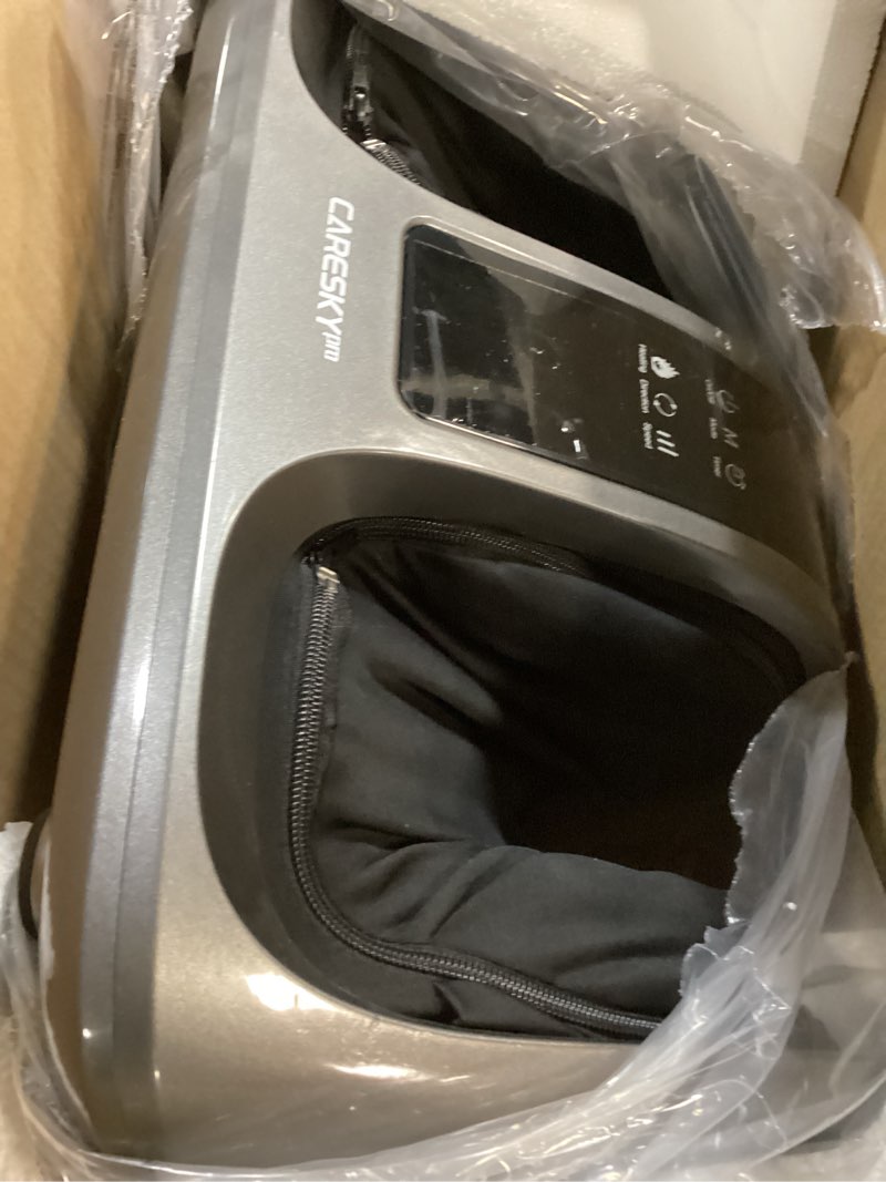 Condition photo showing As Is for CARESKY® Shiatsu Foot Massager with Heat and Remote-FSA Eligible HSA Electric Deep Kneading Foot Massager for Neuropathy, Plantar Fasciitis, Massage Feet/Leg/Calf/Ankle, Gifts for Women and Men FM801-Grey