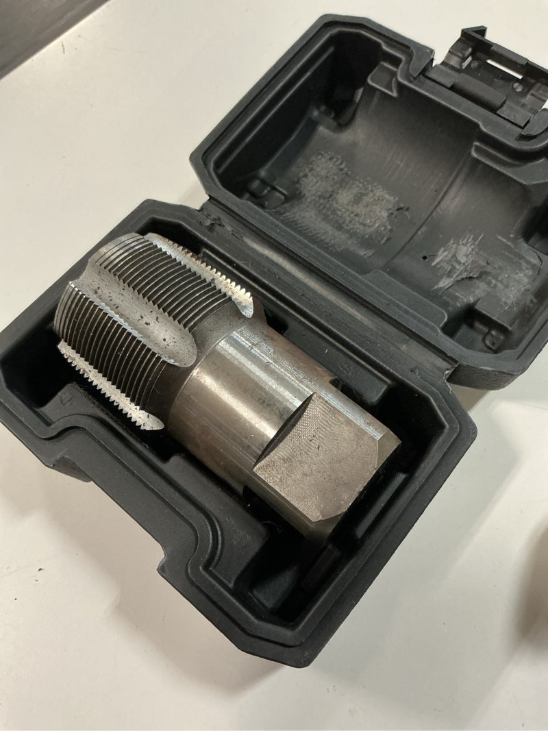 Condition photo showing As Is for DKIBBITH 2"NPT Pipe Tap, 2"NPT Tap Carbon Steel Hand Threading Plumbing Tap for Accurate Threads, Assorted Plumbers Mechanics DIY Thread cutting tools. 2 Inch