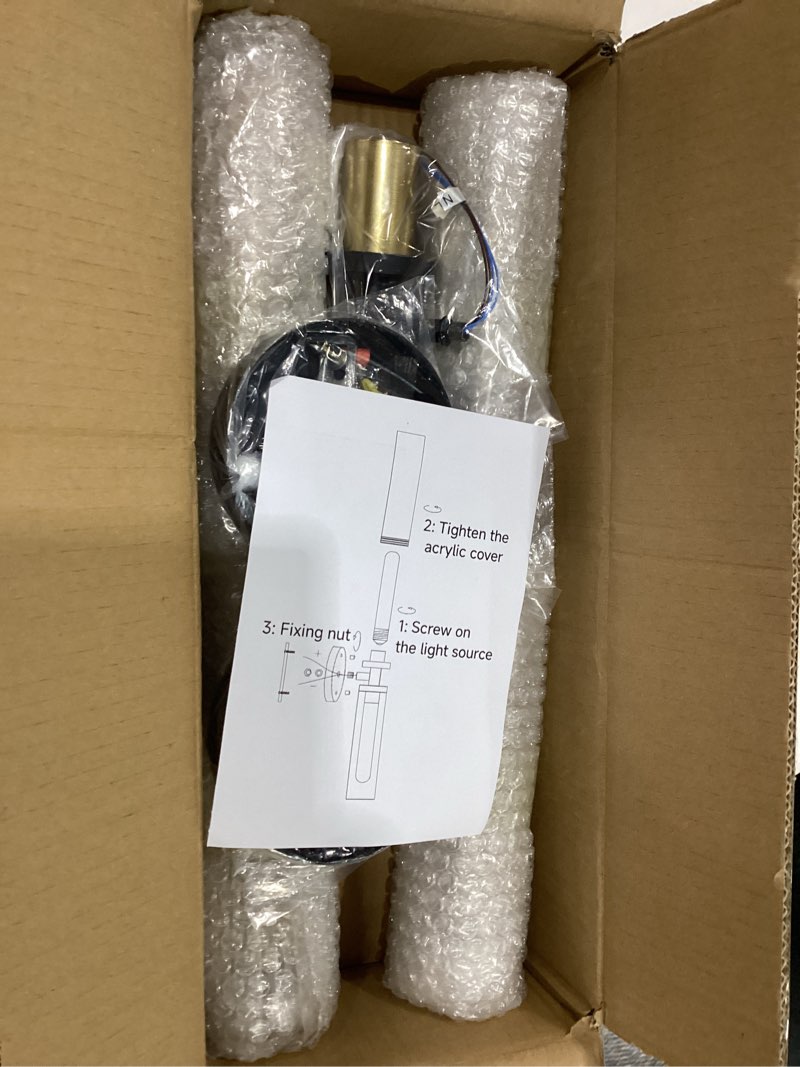 Condition photo showing New/Like New for lotanop wall sconces set of two, energy-efficient wall sconce light fixtures for bathroom mirror living room hallway bedroom, adjustable rotating, modern wall lighting with clear acrylic