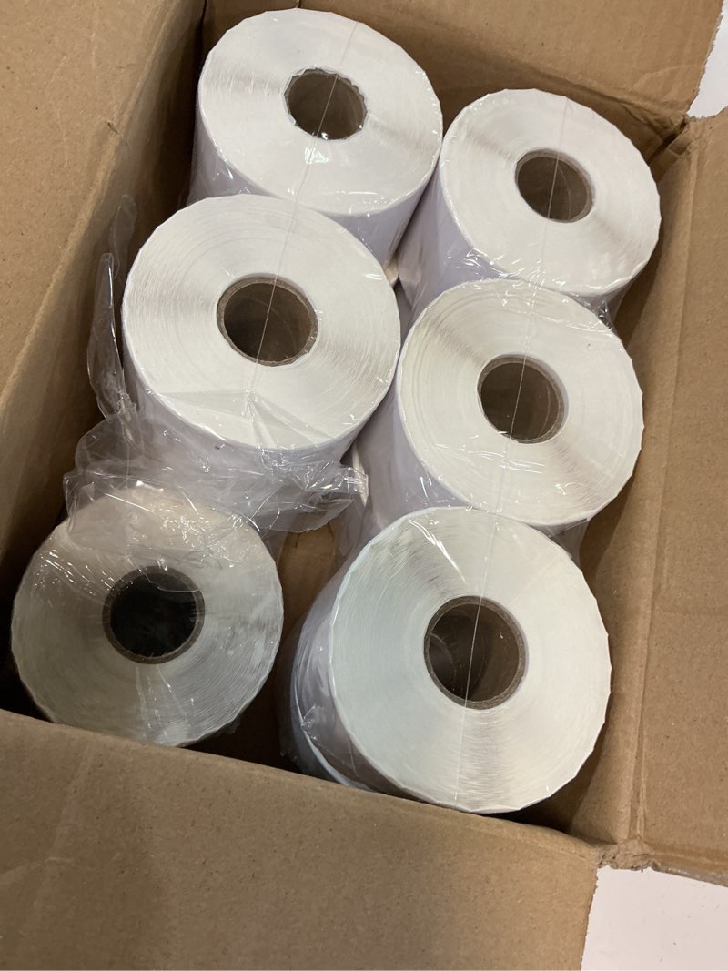 Condition photo showing As Is for 3-proof 2"x1" direct thermal barcode labels rolls for zebra lp2824 zd411 zd410 zd421 zd420 gk420d, 12 rolls 15600 pcs waterproof return address label used with rollo munbyn desktop printer 2"x1"-15600 labels
