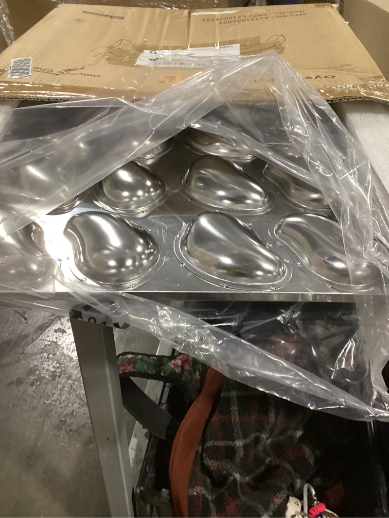 Onlyfire Oyster Grill Pan, Stainless Steel Oyster Shell Shaped Oyster Plate with Portable Handle, BB