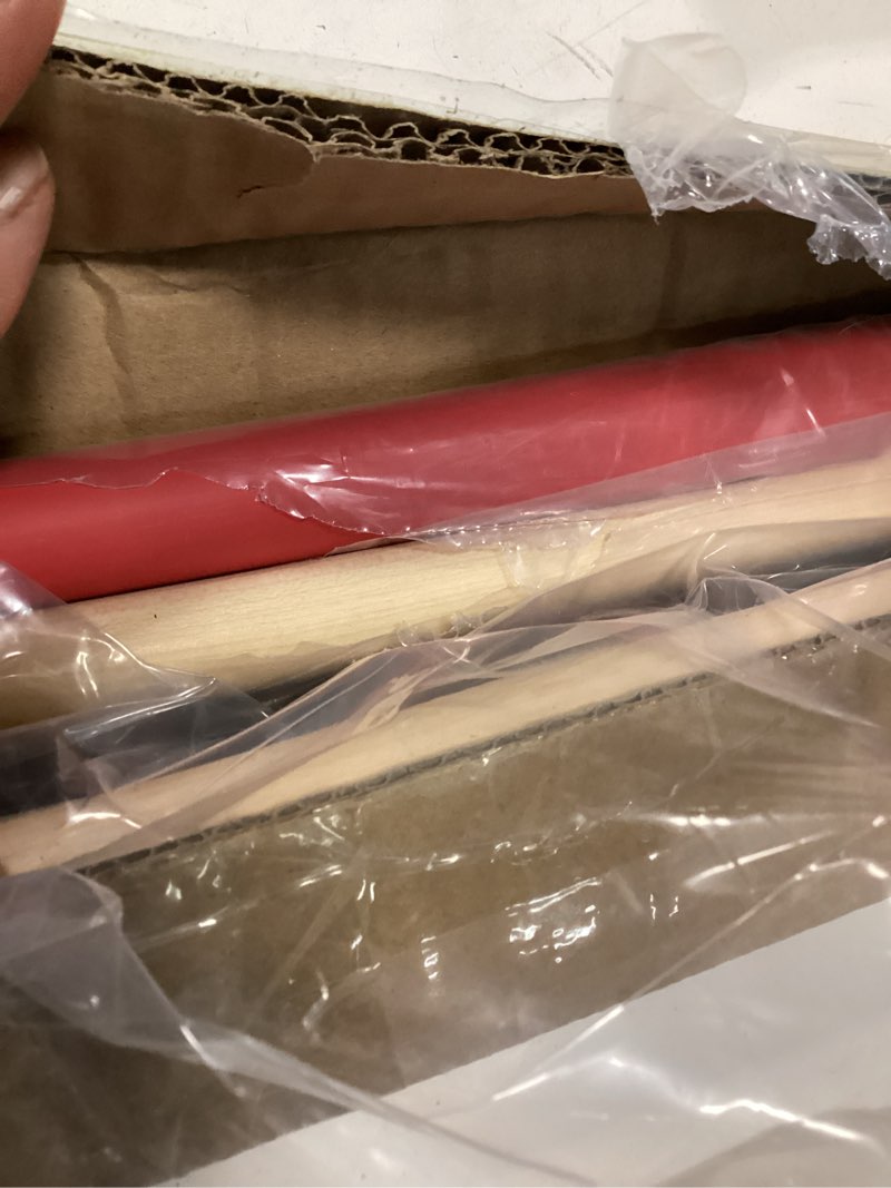 Condition photo showing Good Condition for 58 Inch Pool Cues, 2-Piece Billiard House Bar Pool Cue Sticks with Multi Layer Soft Leather Grip, Set of 2 Canadian Maple Wood Billiard Sticks 2PK-Red/Black