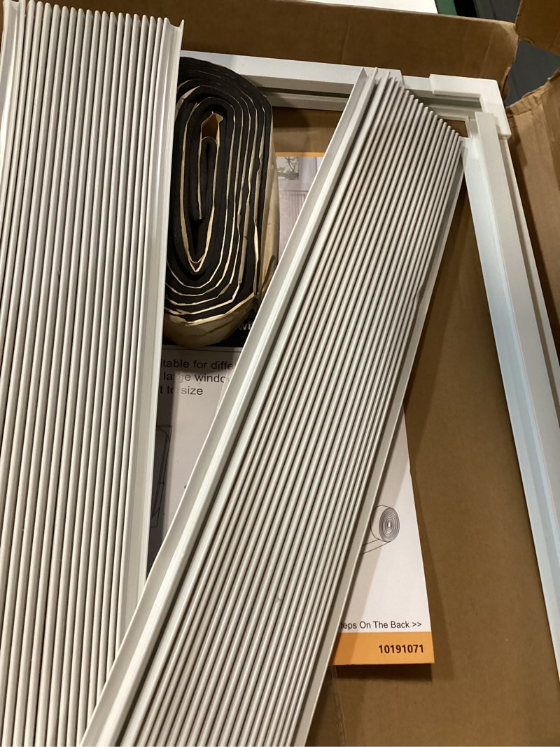 Condition photo showing As Is for window air conditioner side panels with frame,adjustable extra wide air conditioner side panels fits most 5,000-14,000 btu window ac units,window ac side panel curtain kit,2 pack fits for 5,000-14,000 btu ac units