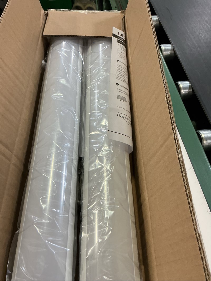 Condition photo showing New/Like New for dakason 4-pack 2ft led ceiling light for garage flush mount, 18w 2160lm led shop lighting closet light fixture, wraparound lights surface mount, 3/4/5000k adjustable