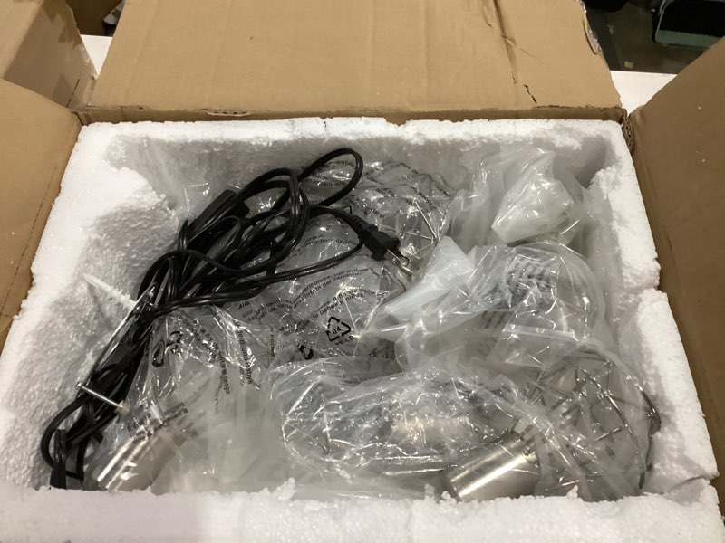 Condition photo showing Good Condition for 6 Light Plug in Ceiling Light Track Lighting Fixture,19.6tf Long Cord with On/Off Switch Modern Farmhouse Track Light Fixture for Livingroom Bedroom Kitchen E26 Base 6 Light(Plug in)
