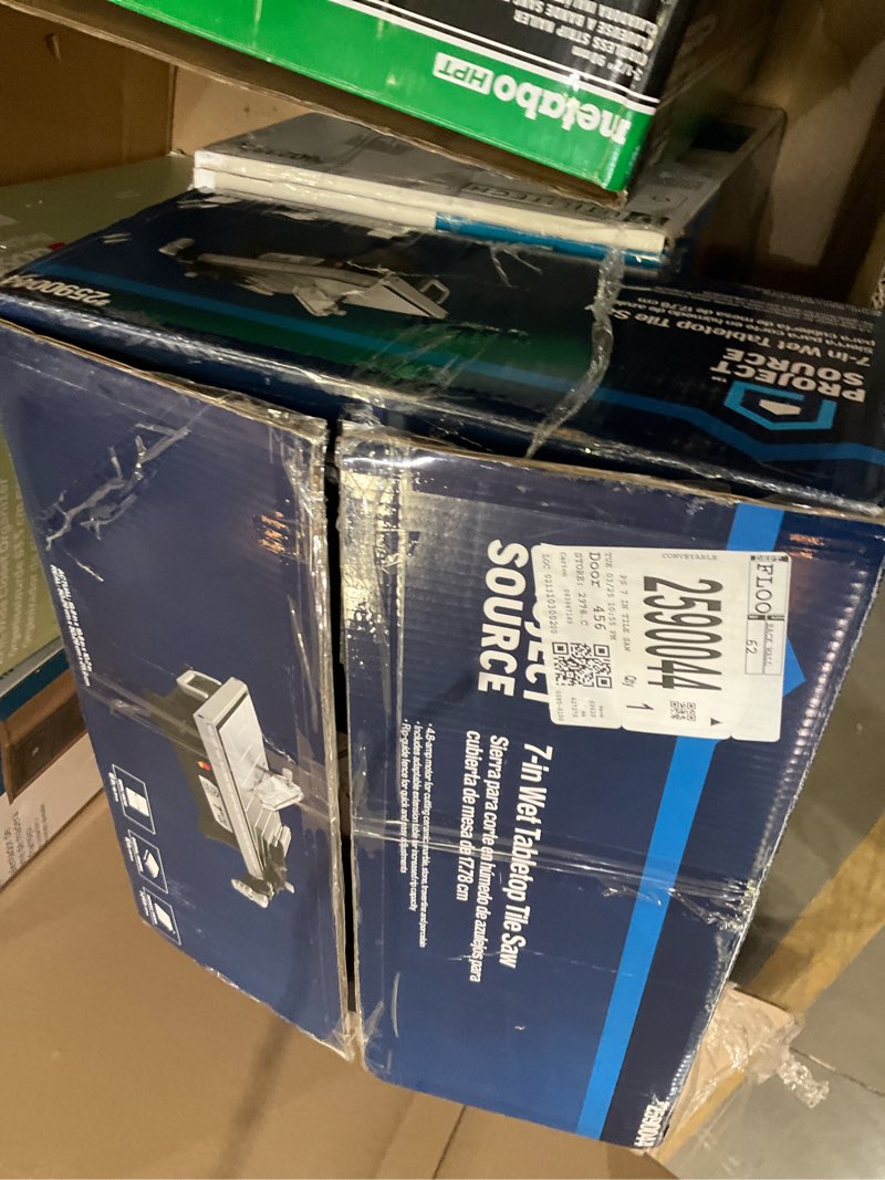 project source 4.8 -amp 7-in -blade wet tabletop tile saw