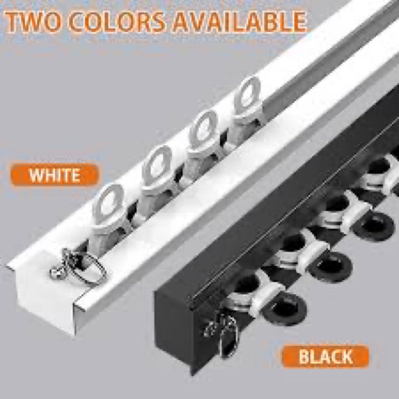 Hidden Curtain Track Ceiling Mount Rod, Recessed Aluminum Single Curtain Sliding Rail, Silent Curtai