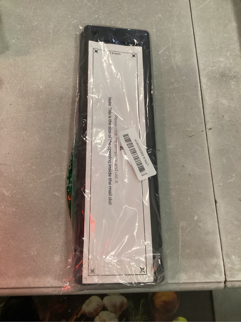 Condition photo showing Good Condition for door mail slot 13" solid brass mail slot for front door with solid brass internal frame, matte black