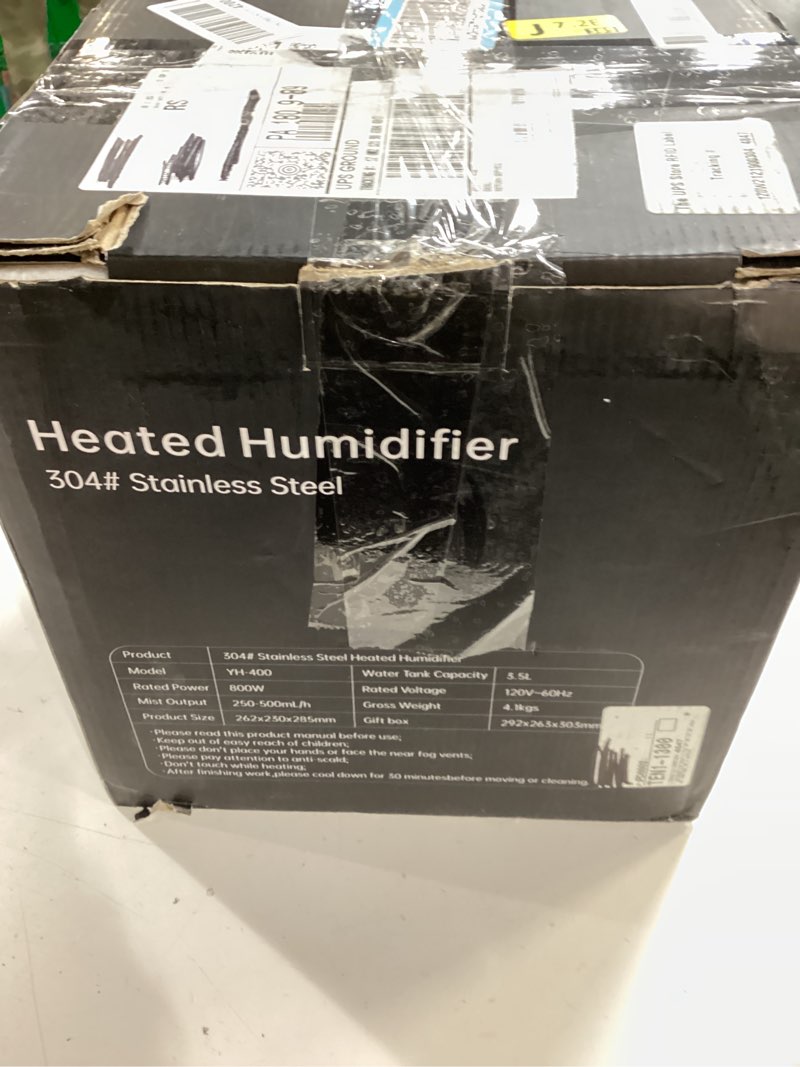 Condition photo showing As Is for XAMATTS Stainless Steel Humidifier, 3.3L/0.87Gal Warm Mist Steam Humidification Humidifier, Easy to 