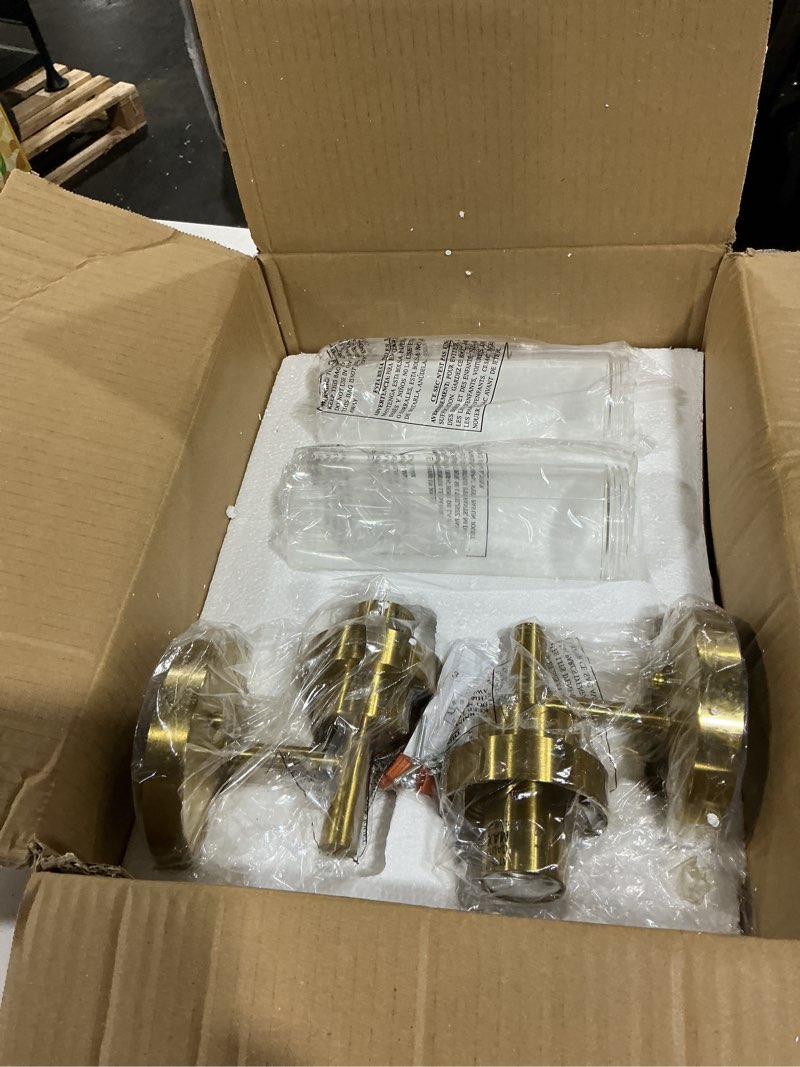 Condition photo showing Good Condition for emak brushed gold sconces wall decor set of 2, modern bathroom light fixtures wall sconce with clear glass shade for bathroom, bedroom, living room, hallway, ws085-bgd-2pk gold & clear glass 13 inch - 2pc