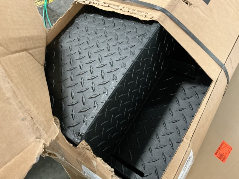 Condition photo showing Good Condition for weather guard 56-in x 17-in x 13-in textured matte black aluminum side mount truck tool box