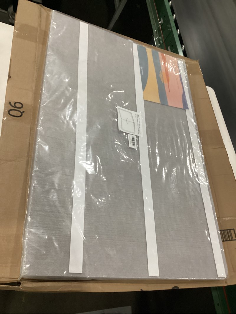 Condition photo showing Good Condition for large bulletin board - 48 x 36 inches, decorative felt pin board for wall - 4' x 3' foldable photo display board with self-adhesive tape, includes 20 push pins - light gray light gray 48×36 inches