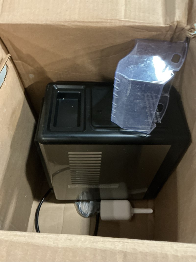 Condition photo showing As Is for COWSAR Ice Maker Countertop, Portable Ice Machine with Self-Cleaning, 26 lbs/24Hrs, 8 Cubes in 6 Mins, Quiet Compact Commercial Ice Maker for Kitchen, RV, Camping Black 26LBS / 24H