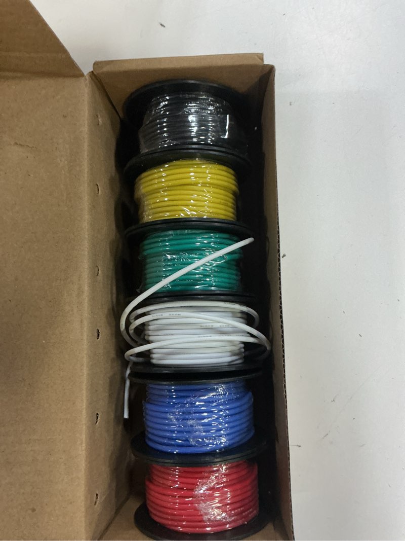Condition photo showing Good Condition for naoevo 18 gauge wire 180ft, 18 awg wire 6 colors 30ft each spool, flexible silicone tinned copper electrical cable, wiring kit for breadboard/automotive/diy/battery, 200? 30ft 18awg
