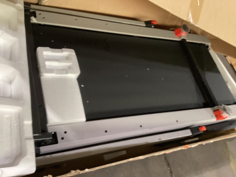 Condition photo showing Good Condition for sunny health & fitness smart auto incline one click foldable treadmill, fully assembled, 15 incline levels, 20" wide shock absorption belt, quiet brushless motor, sunnyfit app via bluetooth access dark grey