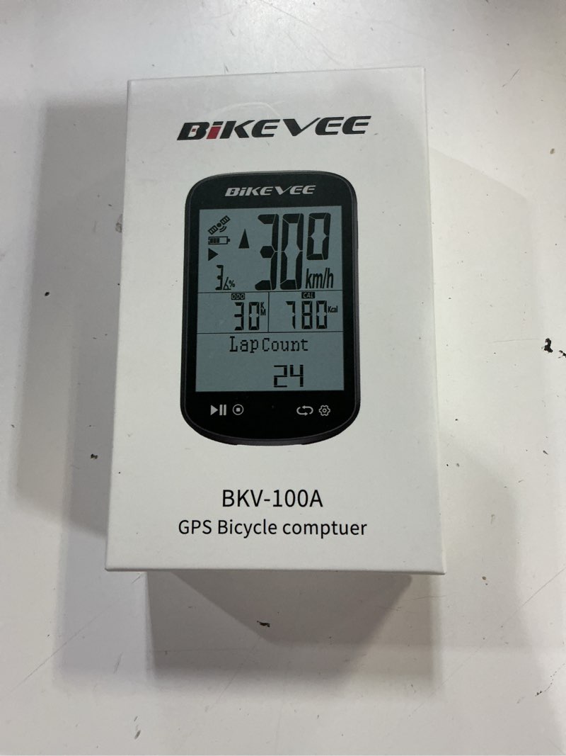 Condition photo showing New/Like New for wireless bike computer gps bundle, speedometer & odometer, cadence sensor, auto backlight & auto stop, ipx7 waterproof, 2.6" lcd display black-c?dual mount + cadence?