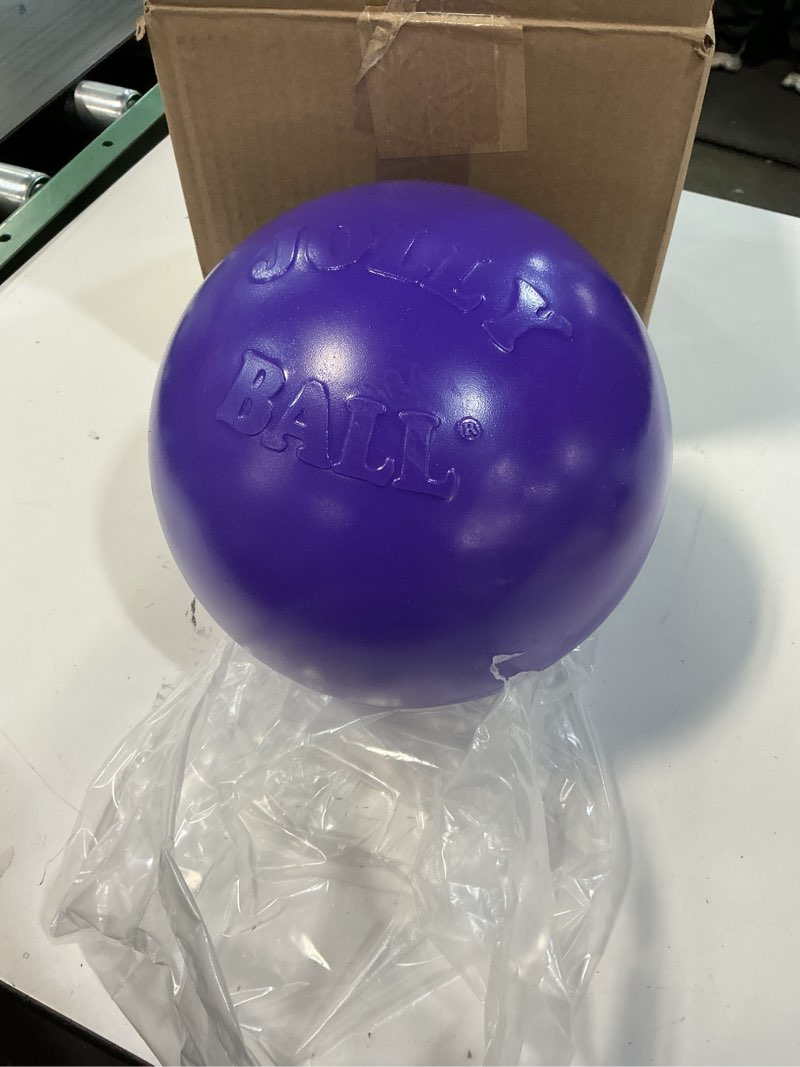 Condition photo showing Good Condition for Jolly Pets Push-n-Play Ball Dog Toy, 10 Inches/Large, Purple 10 Inches/Large Purple