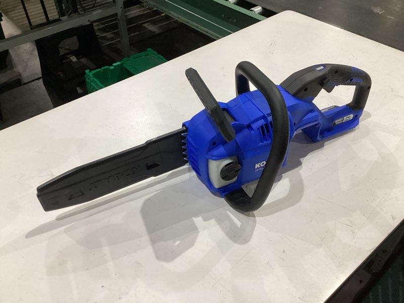 Condition photo showing As Is for kobalt gen4 40-volt 14-in battery 4.0 ah chainsaw