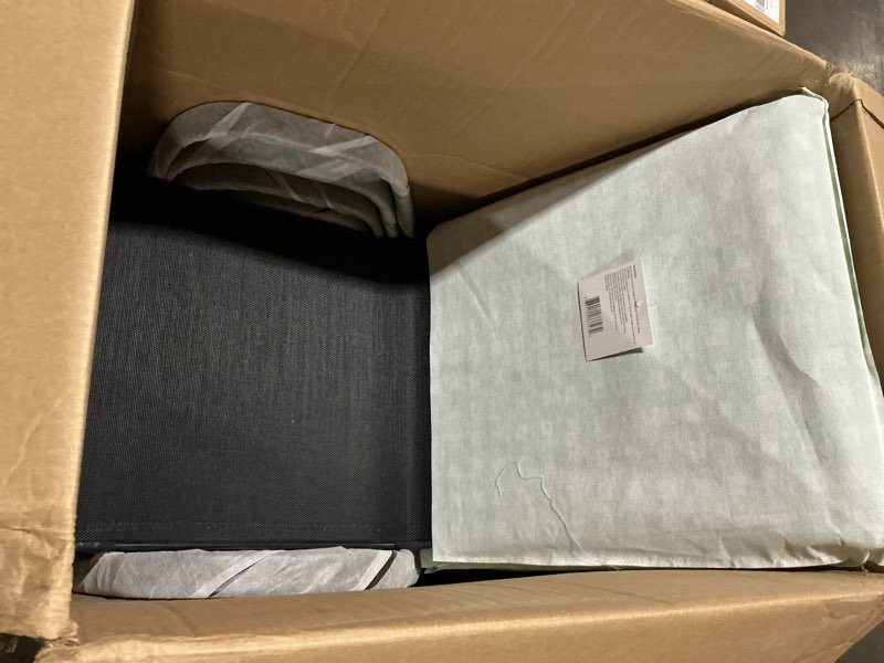 Condition photo showing Good Condition for flash furniture brazos series black outdoor stack chair with flex comfort material and metal frame