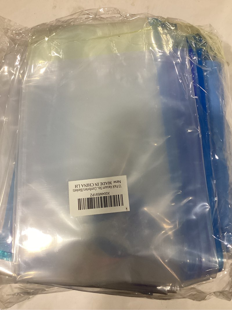 Condition photo showing Good Condition for 13 Pack Vacuum Storage Bags, Hanging Vacuum Storage Bags for Clothes Suits Dress Jackets Closet, Space Bags for Comforters Blankets