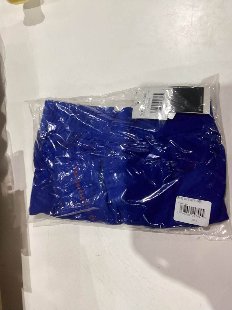 Condition photo showing New/Like New for Adidas Women's D4T Woven Kansas University Training Shorts, Team Royal Blue/Team Power Red/NCAA Kansas, XX-Large/5" Inseam
