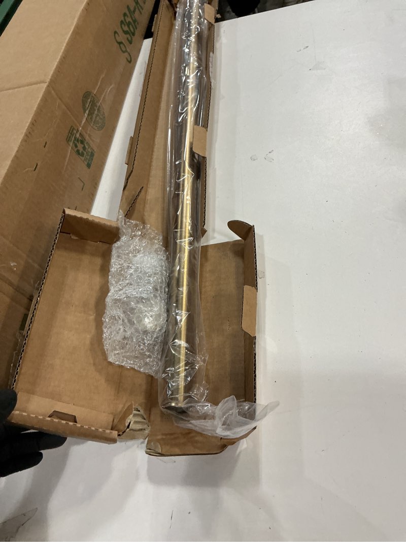 Condition photo showing New/Like New for Ivilon Drapery Window Curtain Rod - End Cap Style Design 1 Inch Pole. 28 to 48 Inch Color Warm Gold 28 to 48 in.