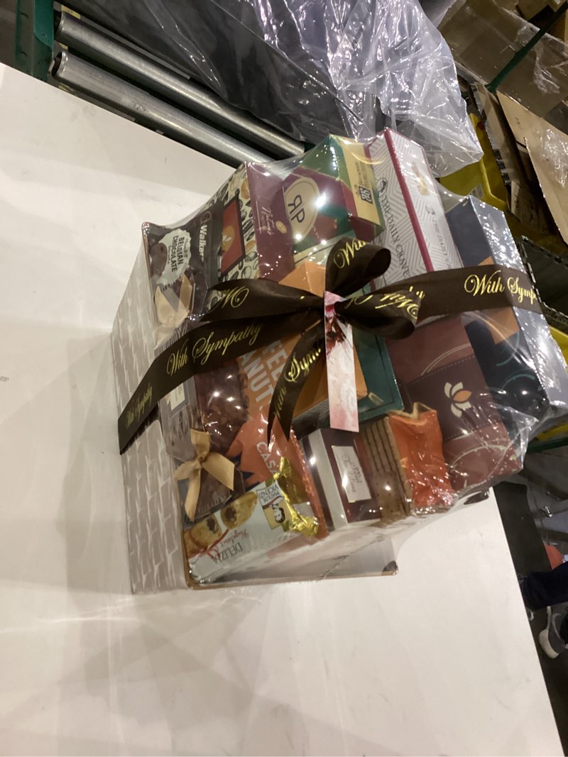 Condition photo showing New/Like New for Broadway Basketeers Condolences Gourmet Gift Basket, Kosher Sympathy Food Gift Baskets for Delivery, Perfect Care Package Box or Assorted Snack Gifts for Bereavement, Loss, Funeral, or Shiva