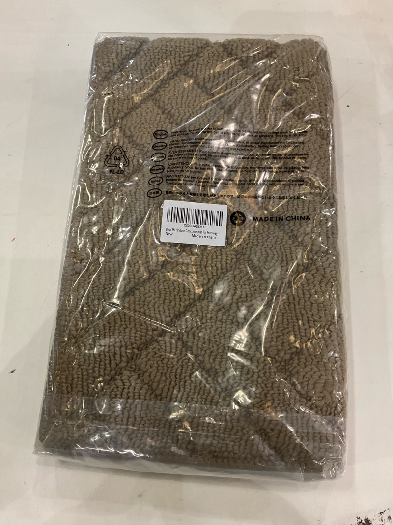 Condition photo showing As Is for Door Mat Indoor Doormat, Entryway Rug Door Mats Non-Slip Rubber Backing, Low-Profile Entrance Rugs, Absorbent Resist Dirt Doormats Washable Floor Door mat, brown 20"x31.5" brown 1'8" x 2'8" (Runner)
