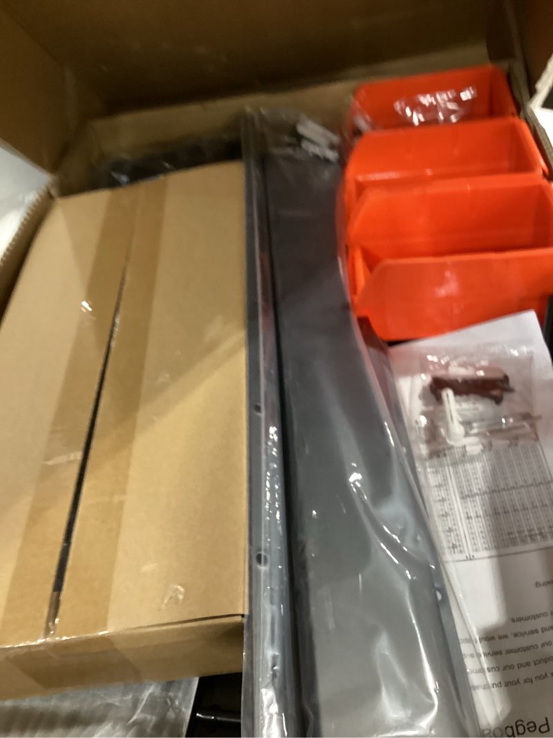 Condition photo showing Good Condition for TORACK Metal Pegboard Wall Organizer System for Garage, 109 PCS Pegboard Accessories Tool Organizer Kit with Pegboard Bins, Hooks, Pegboard Tool Storage System for Workbench(Black)