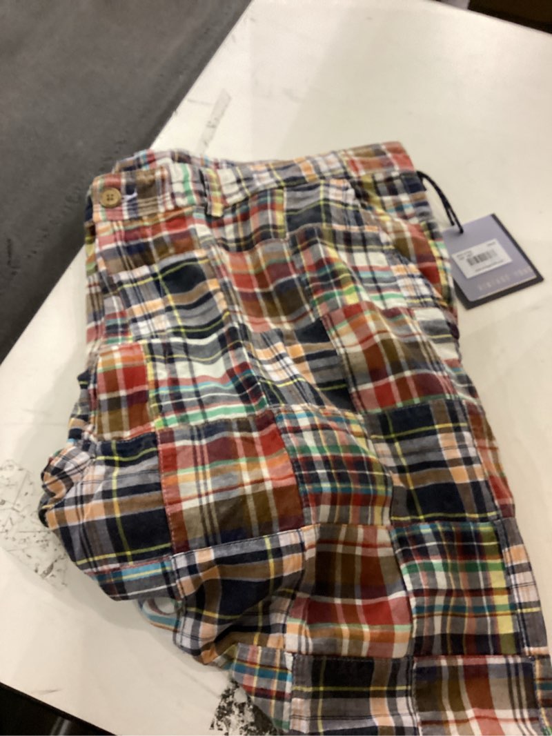 Vintage 1946 Men's Indian Patch Madras Short, Navy