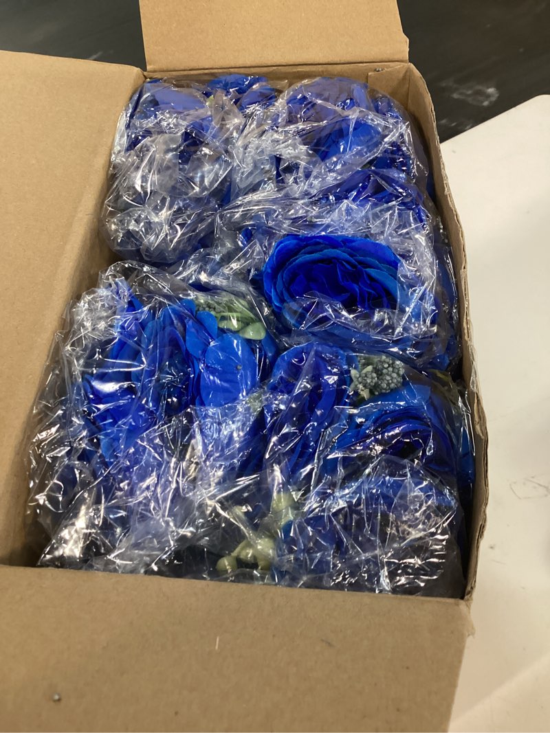Condition photo showing Good Condition for geosar 16 bundles artificial peonies flowers fake silk peony bouquet faux peonies flowers bulk for decoration vase floral arrangements wedding party table (royal blue) royal blue 16