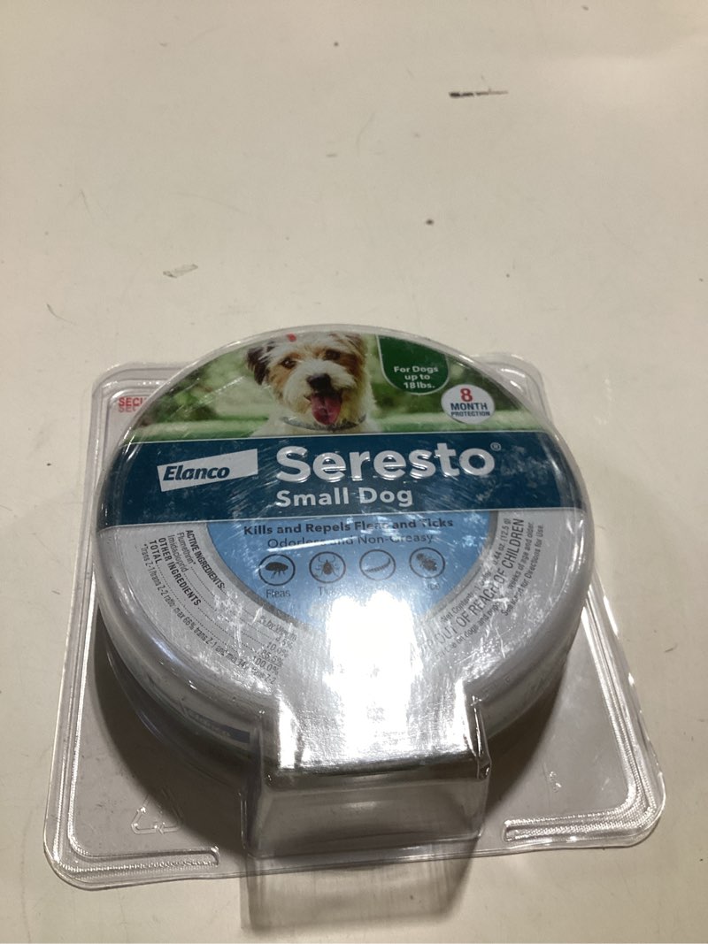 Condition photo showing New/Like New for elanco seresto small dog clamshell - premium flea & tick protection for dogs - 8 months of continuous protection