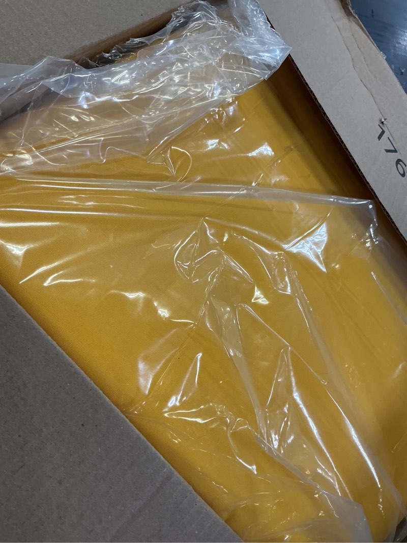 Condition photo showing New/Like New for cozyide outdoor chair cushions, waterproof patio seat cushions with adjustable straps, round corner patio chair cushions for garden, yellow, 17x16x2 inch (pack of 4) yellow 17x16x2 inch (pack of 4)