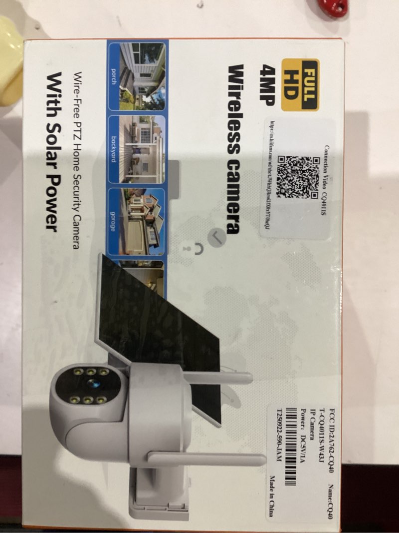 Condition photo showing New/Like New for Solar Security Cameras Wireless Outdoor, 4MP 360° View Battery Powered Outdoor Camera, Night Vision with Spotlight, 2-Way Audio, PIR Motion Sensor, 2.4G/5G Dual Band WiFi (2 Pack)