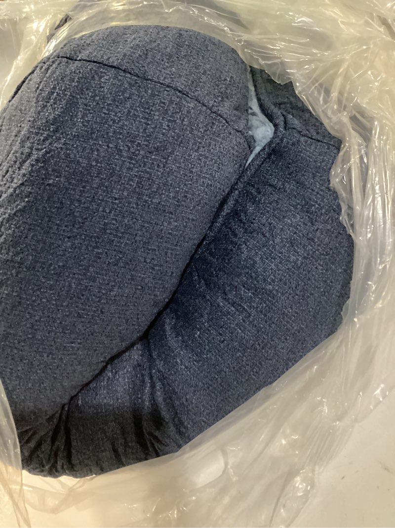 Condition photo showing As Is for Bedsure SupportMax™ Orthopedic Dog Bed Medium Size Dog - Extra Thick Supportive Medium Dogs Beds with Waterproof Washable Cover, Comfort Pet Bed Sofa with Soft Sherpa and Nonskid Bottom, Blue, 35" 35"L x 25"W x 8"Th Navy
