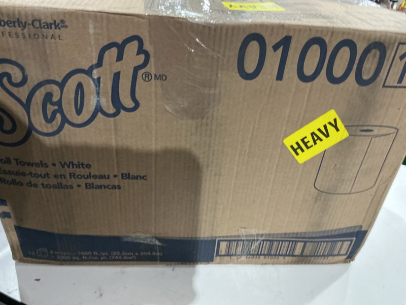 Condition photo showing New/Like New for scott professional essential universal high-capacity hard roll paper towels, bulk (01000), hardwound 1.5" core, absorbency pockets, white (12 rolls at 1,000' each, 12,000'/case) 12 count (pack of 1)