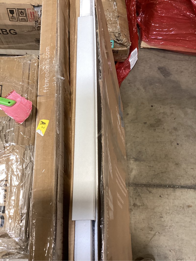 Condition photo showing As Is for frame amo 36x36 solid wood poster frame black, with 29.5x29.5 white mat opening for 30x30 image, 1.5 inch wide, 1 inch thick, acrylic front, gallery grade black 36x36