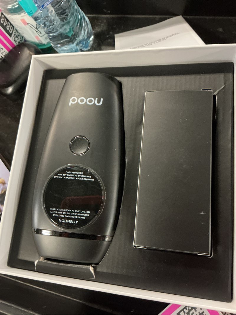 Condition photo showing As Is for new flasher 2.0 by nood, ipl laser hair removal device for men and women, pain-free and permanent results, safe for whole body treatment - matte black