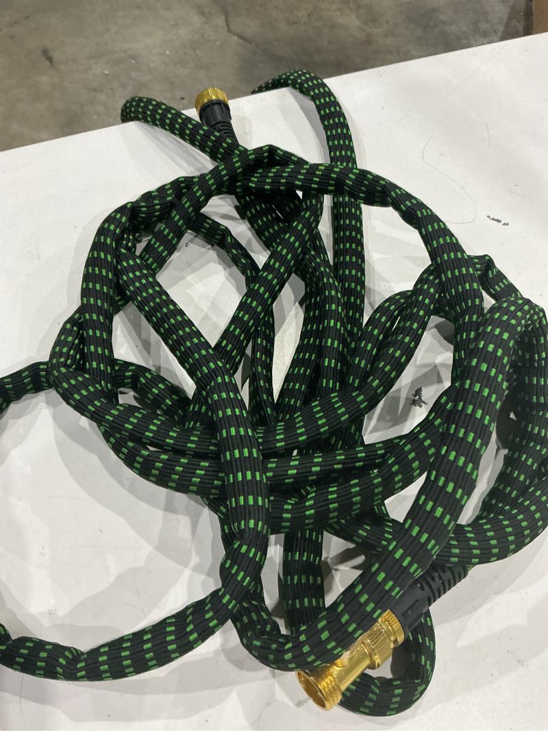 Condition photo showing As Is for flex-able hose xtreme 1-in x 50-ft kink free woven green hose 
