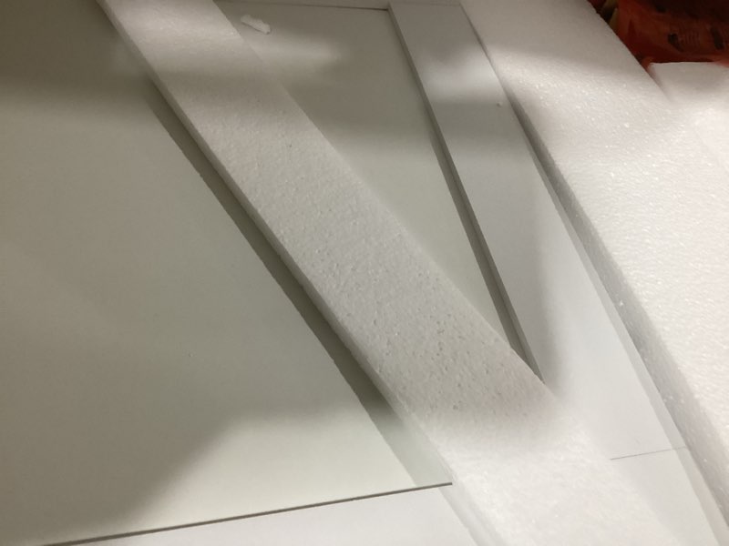 Condition photo showing New/Like New for Homhedy Cat Litter Box Enclosure, Cat Washroom Furniture with Metal Frame, Pet House, Fit Most of Litter Box, Modern Style, White and Gold 28.3"L x 17.7"W x 21.7"H White