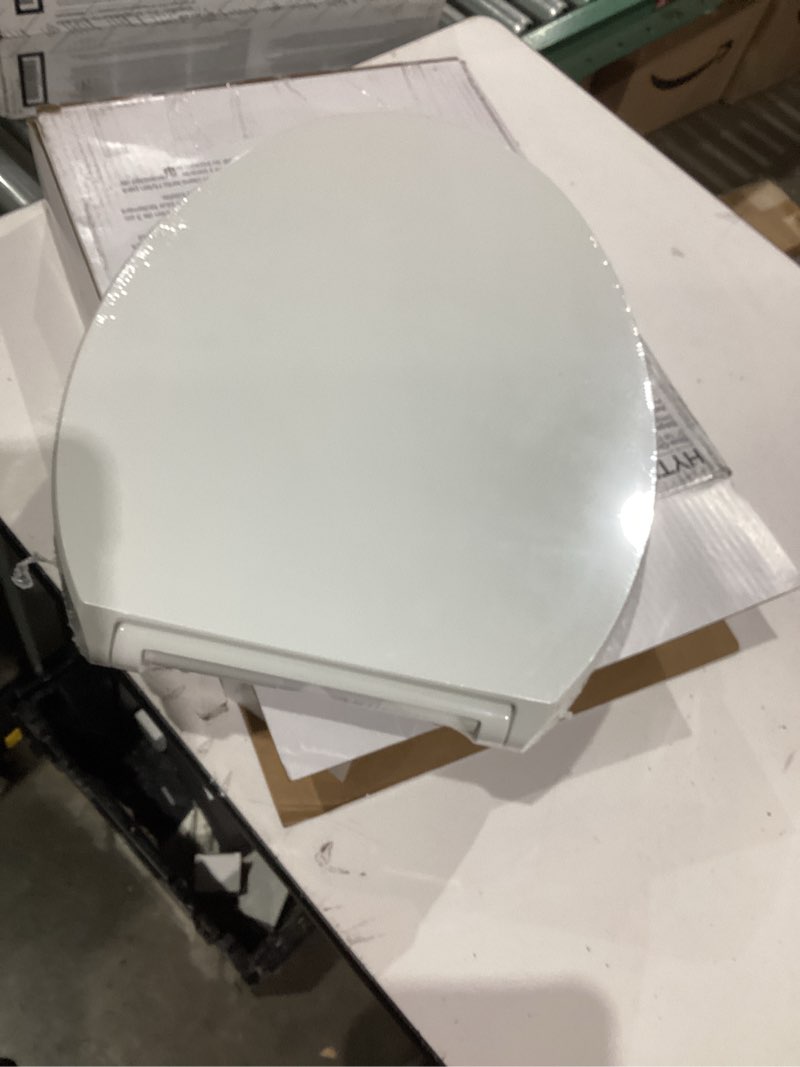 Condition photo showing New/Like New for KOHLER 25875-0 Hyten 3" Height, Elevated Soft Close Elongated Toilet Seat, Contoured Seat with Grip-Tight Bumpers, Quick-Attach Hardware, No Slam Toilet Seat, White White Elongated