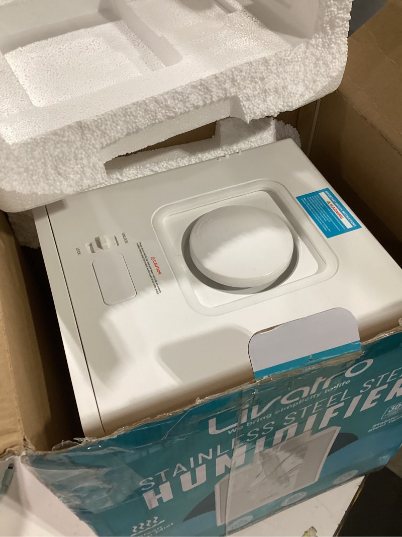 Condition photo showing Good Condition for stainless steel humidifier, 3l warm mist humidifier, easy clean with warm steam humidifier, healthy air mist humidifiers for bedroom living room, with sleep mode and auto-off setting 3lwhite